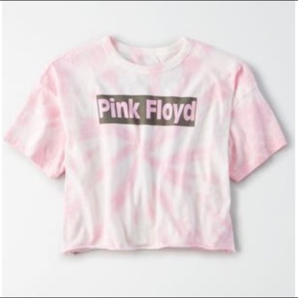 Tailgate Pink Floyd Tie-Die Cropped T-Shirt